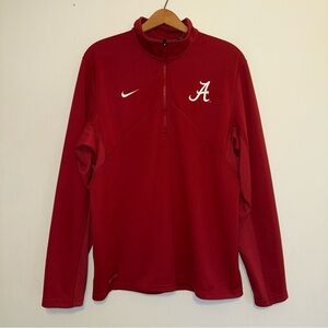 Alabama Crimson Tide Nike Dri-FIT  1/4 Zip Pullover M Red